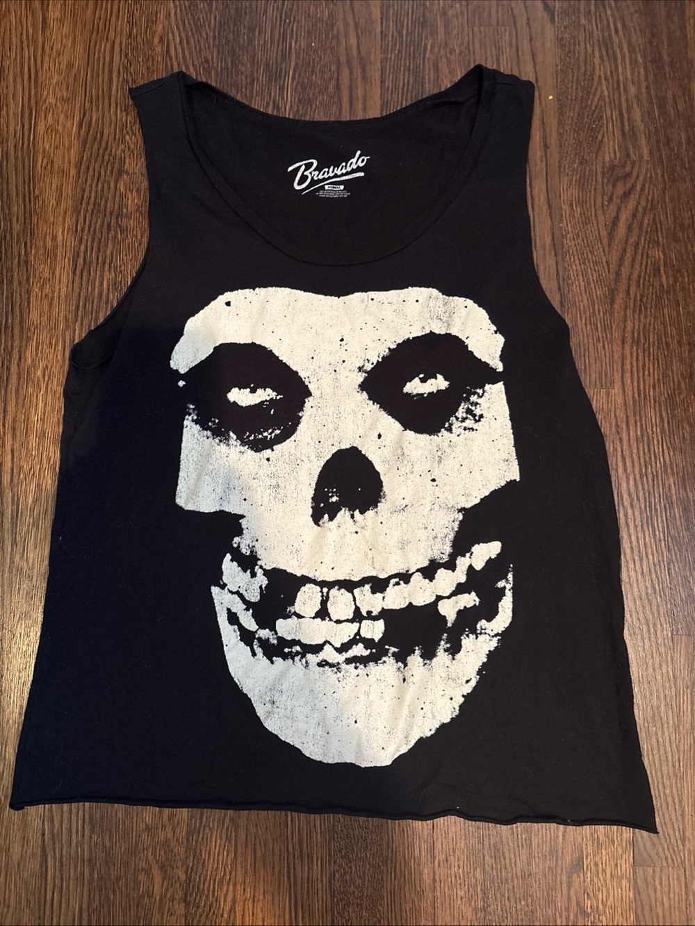 Bravado Black Tank Top with White Misfits Skull Graphic